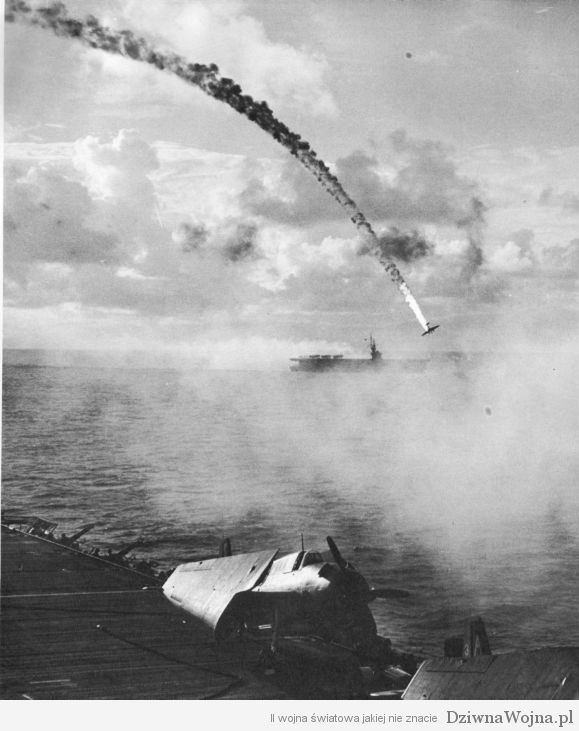 Japoński samolot zestrzelony podczas walk o archipelag Marianów (1944)