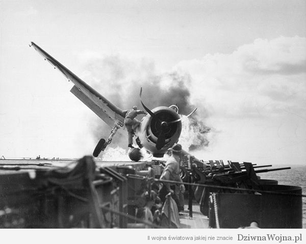 Burning Grumman F6F Hellcat