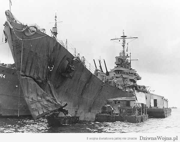 USS St Louis, torpedoed in the Battle of Kolombangara, July 1944